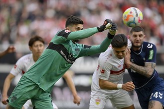 Parade Fist save by goalkeeper Fabian Bredlow VfB Stuttgart