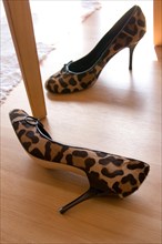 Leopard high heel shoes