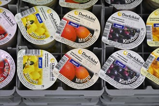 Sales shelf yoghurts