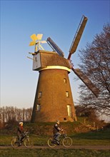 Breber Museum Windmill with cyclists