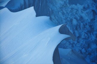 Snowdrift at a mountain hut in Allgaeu