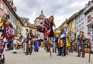 Historic fool jump in Rottweil