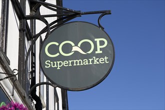 Co-op supermarket shop sign