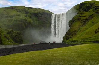 The Skogafoss waterfall on the Skoga river in the south of Iceland