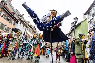 Historic fool jump in Rottweil