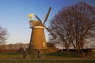Breber Museum Windmill with cyclists