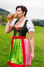 Beautiful young Bavarian girl