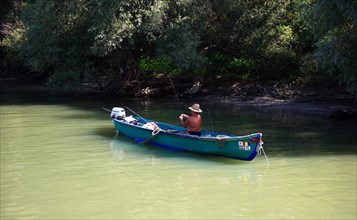 Local angler in the Danube Delta Biosphere Reserve