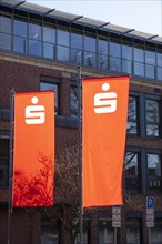 Flags with logo Sparkasse