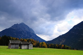 Alpine huts above Stanzach