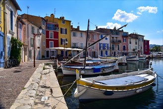 Fishing boats at the Quai Brescon in Martigues in the South of France