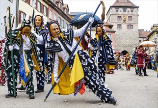 Historic fool jump in Rottweil