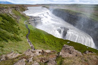 Gullfoss Waterfall on the Hvita River in the South of Iceland