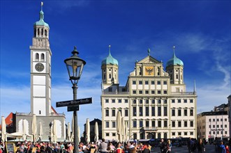 City Hall and Perlachturm in Augsburg