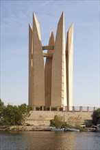 Monument to the Egyptian-Russian Friendship at the west end of the High Dam of Aswan