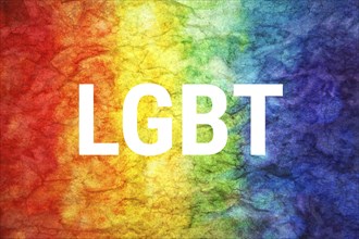 LGBT word on LGBT textured background