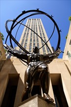 Atlas statue at the Rockefeller Centre back office building