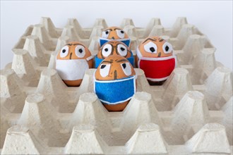 Easter eggs with Corona virus