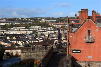 Westland Road in the Bogside as seen from the city walls