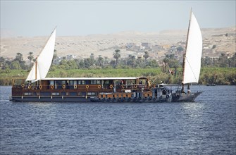 Traditional river cruise ship on the Nile