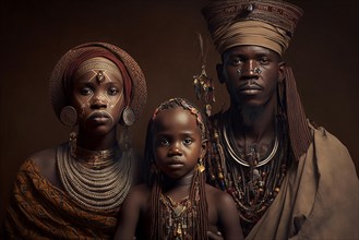 Family portrait from Dogon tribe