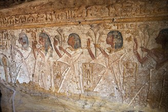 Rock paintings in the Nubian Pennut Tomb