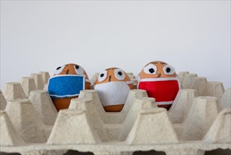 Easter eggs with Corona virus