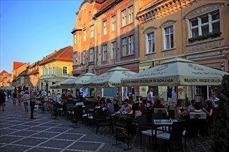 Street cafes in the pedestrian zone