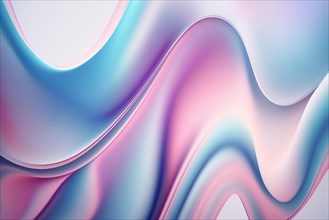 Abstract pink blue wavy with blurred light curved lines background. Ai generated art