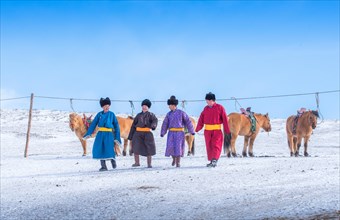 Young nomads go to live with other families. Bulgan Province
