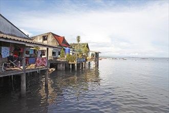 Stilt houses in the Muslim village of Batu Village