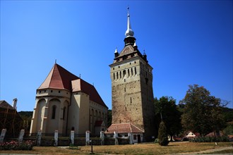 Protestant church built in the Gothic style in 1496 in Saschiz