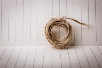Roll of brown color linen string paper background