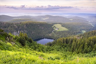 View of the Feldsee in the evening