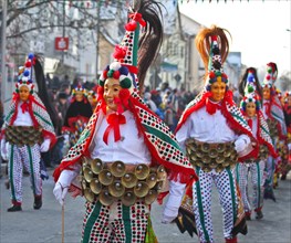 Parade of the Swabian-Alemannic Fasnet in Villingen-Schwenningen