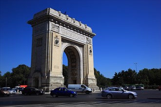 The Arcul de Triumf is a triumphal arch in the Romanian capital Bucharest