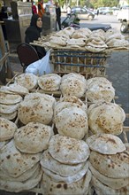 Selling pita bread in the Old City