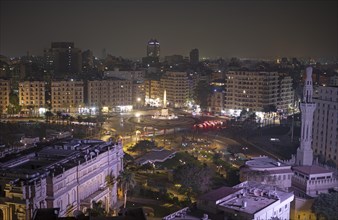 Tahrir Square or Liberation Square by night