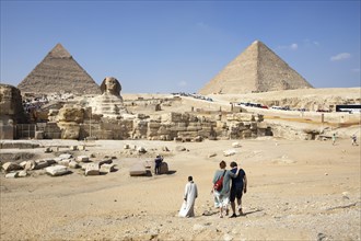 Visitors at the Sphinx and the Pyramids