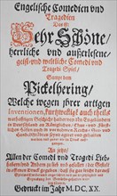 Facsimile of the title of the first collection