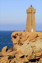Rocky coast around the Phare de Mean Ruz lighthouse