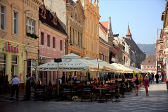 Street cafes in the pedestrian zone