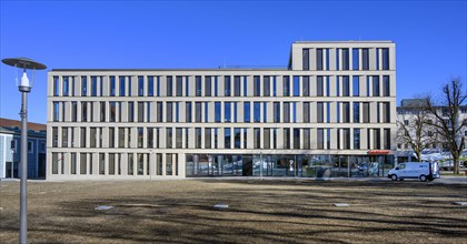 Unadorned concrete purpose-built building