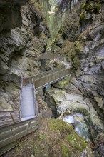 Climbing installation in the Gilfenklamm gorge