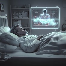 Monitoring and analysis of a patient in the hospital by a doctor and artificial intelligence