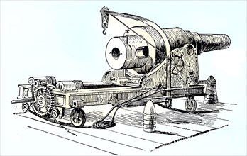 Monstrous cannon by Krupp for coastal defence