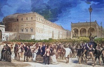 National homage in front of the royal residence in Munich on 17 July 1870