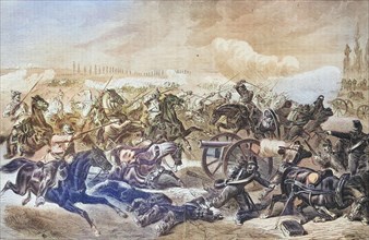 Capture of a French battery by the 7th Prussian Cuerassier Regiment at Mars-la-Tour