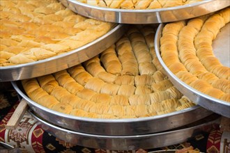 Turkish traditional desert sweets at the Market