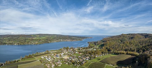 View from the Thurgau lake ridge slope